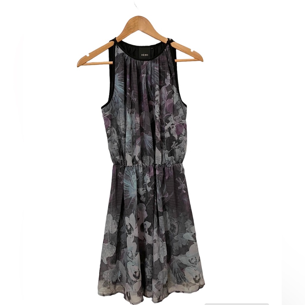 ICHI flowy dress with elastic waistband
